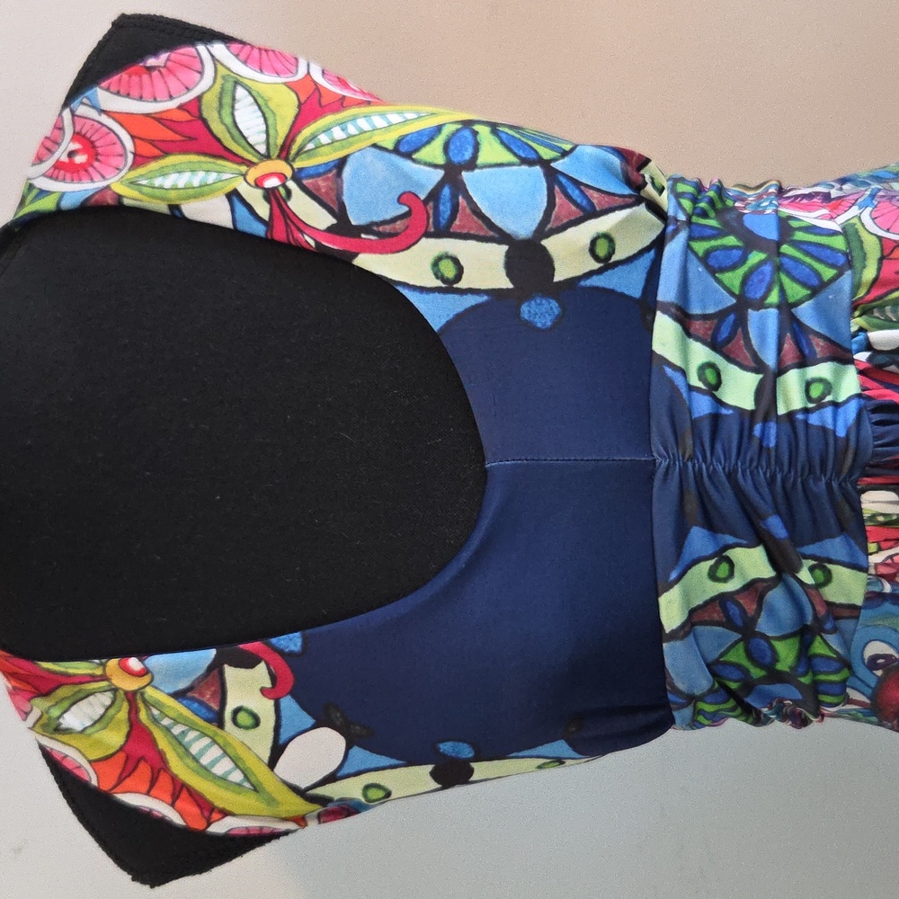 Desigual NWT halter maxi dress Sz M - Picture 3 of 10